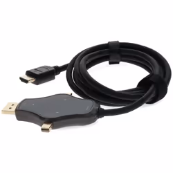 AddOn Networks HDMI4KDPMDPC-AA video cable adapter 1.8 m HDMI Type A (Standard) DisplayPort + Mini DisplayPort + USB Type-C Black