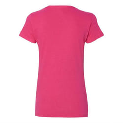 Gildan Heavy Cotton Womens V-Neck T-Shirt - Heliconia  L