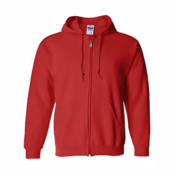 Gildan Heavy Blend FullZip Hooded Sweatshirt  Red  S