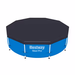 Bestway Flowclear PVC Round 10 Foot Pool Cover for Above Ground Frame