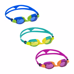 Bestway Lightning Pro Youth 7+ Goggles, Unisex, Assorted colours, Silicone, Assorted colours, Polycarbonate, Assorted colours