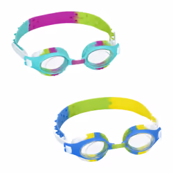 Bestway Summer Swirl Child 3+ Goggles, Unisex, Assorted colours, Silicone, Transparent, Polycarbonate, Assorted colours