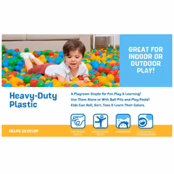 Bestway Plastic Play Balls 100ct | for Indoor Play  Ball Pit  Bouncers