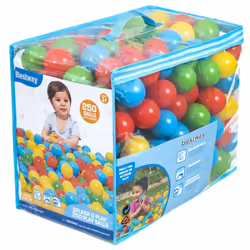 Bestway Plastic Play Balls 250ct | for Indoor Play Ball Pit Bouncers