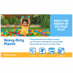 Bestway Plastic Play Balls 250ct | for Indoor Play  Ball Pit  Bouncers
