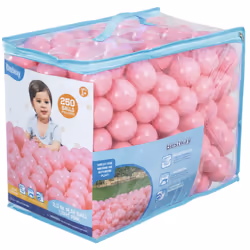 Bestway Plastic Light Pink Play Balls 250ct | Great for Indoor and Outdoor Playpens Ball Pits Bouncers Kiddie Pools