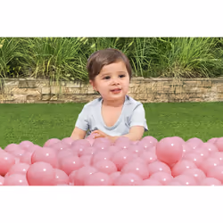 Bestway Plastic Light Pink Play Balls 250ct | Great for Indoor and Outdoor Playpens  Ball Pits  Bouncers  Kiddie Pools