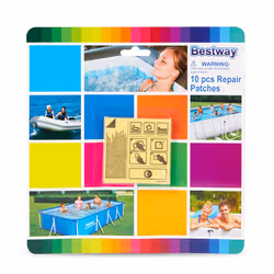 Bestway 2.5in x 2.5in Flowclear Underwater Adhesive Repair Patches 10 Patches