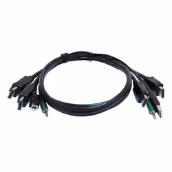 Black Box SKVMCBL-2DP-06TAA, 1.8 m, DisplayPort, Black, USB, DisplayPort, Male