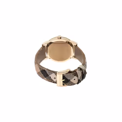 Burberry The City Watch Ladies Gold Haymarket Leather BU9026