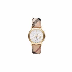 Burberry The City Watch Men's Haymarket Leather BU9752