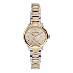 Burberry Womens Watch Swiss The Classic Round TwoTone Stainless Bracelet BU10118