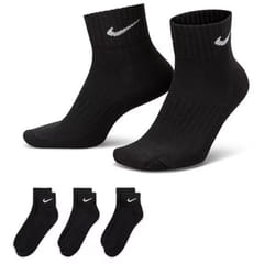 Nike SX7667 Mens Ankle Socks 3X Pack Low Cut - Black, UK 8-11