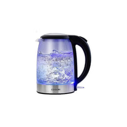 COSORI Electric Kettle Glass, Fast Boil Quiet, 3000W 1.5L with Blue LED, Stainless Steel Filter, Boil-Dry Protection, Black, BPA Free