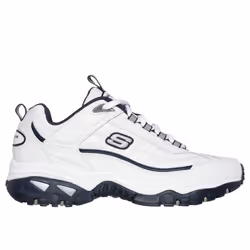 Skechers Men's Energy Afterburn Lace-Up Sneaker  White/Navy  10.5