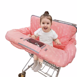 Shopping Cart Covers for Baby Girl Cotton High Chair Cover Machine Washable for Infant Toddler (Pink)
