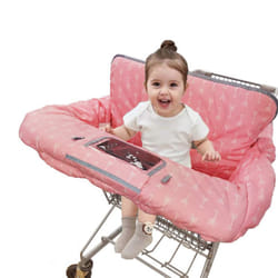 Shopping Cart Covers for Baby Girl  Cotton High Chair Cover  Machine Washable for Infant  Toddler (Pink)