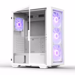 Zalman i3 ARGB Vision ATX Mid Tower RGB Gaming PC Case 3 x 140mm & 1 x 120mm ARGB Fans Pre-Installed - Tempered Glass Front ...