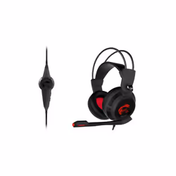 MSI DS502 7.1 Virtual Surround Sound Gaming Headset 'Black with Ambient Dragon Logo, Wired USB connector, 40mm Drivers, inline Smart Audio Controller, Ergonomic Design' - Additional view 5