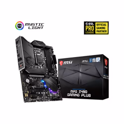 MSI MPG Z490 GAMING PLUS Motherboard 'ATX, LGA1200, DDR4, LAN, USB 3.2 Gen2, Type C, M.2, DisplayPort, HDMI, Pre-installed I/ ...