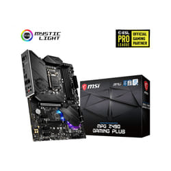 MSI MPG Z490 GAMING PLUS Motherboard 'ATX, LGA1200, DDR4, LAN, USB 3.2 Gen2, Type C, M.2, DisplayPort, HDMI, Pre-installed I/O Shield, RGB Mystic Light, Gen 4 Ready, 10th Gen Intel Core'