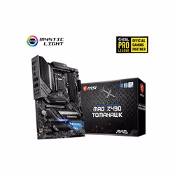 MSI MAG Z490 TOMAHAWK Motherboard 'ATX, LGA1200, DDR4, Dual LAN, USB 3.2 Gen2, Lightning USB, Type C, M.2, DisplayPort, HDMI, ...