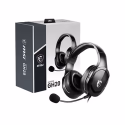 MSI IMMERSE GH20 Gaming Headset '3.5mm inline with audio splitter accessory, Black, 40mm Drivers, Unidirectional Mic, PC & Cross-Platform Compatibility' - Additional view 5