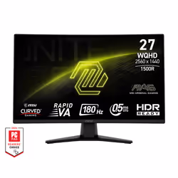 MSI MAG 274CQF, 68.6 cm (27"), 2560 x 1440 pixels, Wide Quad HD, 0.5 ms, Black