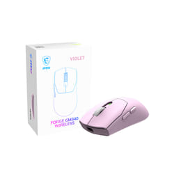 MSI Forge Gm340 Wireless Violet mouse Gaming Ambidextrous RF Wireless + Bluetooth Optical 12000 DPI