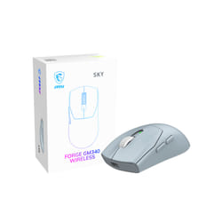 MSI Forge Gm340 Wireless Sky mouse Gaming Ambidextrous RF Wireless + Bluetooth Optical 12000 DPI