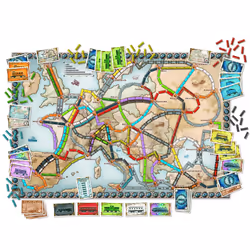 | Ticket to Ride Europe | Board Game | Ages 8+ | 2-5 Players | Average Playtime 30-60 Minutes