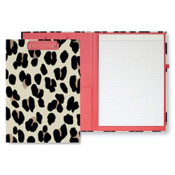 Kate Spade New York Leopard Print A4 Clipboard Folio with Low Profile Clip  Professional Padfolio Includes Lined Notepad  Pen Loop  and Pocket  Forest