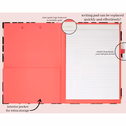 Kate Spade New York Leopard Print A4 Clipboard Folio with Low Profile Clip  Professional Padfolio Includes Lined Notepad  Pen Loop  and Pocket  Forest