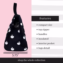 Kate Spade New York Cute Lunch Bag for Women  Large Capacity Lunch Tote  Adult Lunch Box with Silver Thermal Insulated Interior