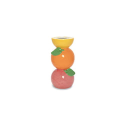 Decorative Ceramic Vase, Unique Home/Kitchen/Office Accent Decor, Stacked Citrus
