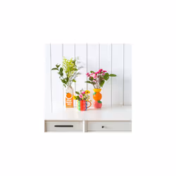 Decorative Ceramic Vase, Unique Home/Kitchen/Office Accent Decor, Stacked Citrus