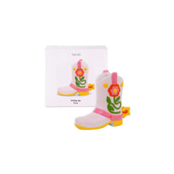 Small Cowboy Boot Vase, Colorful Ceramic Shelf Decor for Home or Office, Unique Flower Vase Doubles as Pencil Cup, Giddy Up