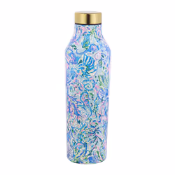 Lilly Pulitzer Stainless Steel Water Bottle  18 Oz Metal Water Bottle  Double Wall Insulated Tumbler with Lid  Soleil It On M ...