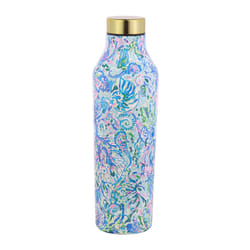 Lilly Pulitzer Stainless Steel Water Bottle  18 Oz Metal Water Bottle  Double Wall Insulated Tumbler with Lid  Soleil It On Me
