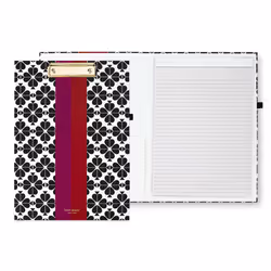Kate Spade New York A4 Clipboard Folio with Low Profile Clip Professional Padfolio Includes Lined Notepad Pen Loop and Poc ...