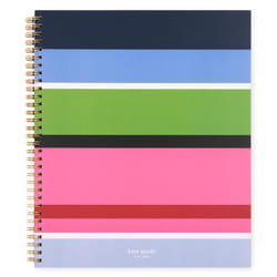 kate spade new york Large College Ruled Notebook  11"""" x 9.5"""" Spiral Notebook with 160 Pages  Sunny Day Stripe