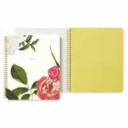 Kate Spade New York Large Spiral Notebook 11"""" x 9.5"""" with 160 College Ruled Pages Floral