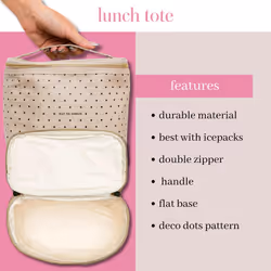 Kate Spade New York Lunch Tote Deco Dots (Out To Lunch) Canvas