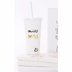 Kate Spade New York Bridal Insulated Tumbler with Reusable Straw  20 O