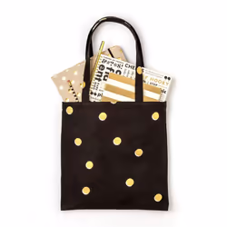 Kate Spade New York Cute Canvas Tote Bag for Women  Black Canvas Beach