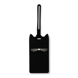 Kate Spade New York Silicone Luggage Tag with Durable Strap  Black Cat