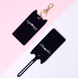 Kate Spade New York Silicone Luggage Tag with Durable Strap  Black Cat