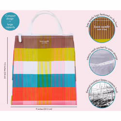 Kate Spade New York Cute Lunch Bag for Women  Large Capacity Lunch Tote  Adult Lunch Box with Silver Thermal Insulated Interior