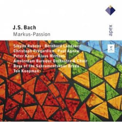Warner Music Ton Koopman - Bach: St Mark's Passion, 2CD CD Classic
