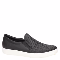 ECCO womens Soft 7 Woven Slip on 2.0 Sneaker  Black  8-8.5 US